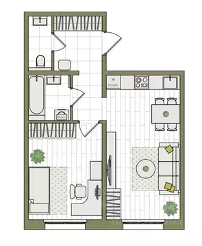 2-к кв. Кировская область, Киров ул. Чистопрудненская, 13А (45.2 м)