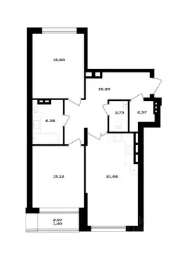 2-к кв. Воронежская область, Воронеж ул. Ольминского, 4 (79.36 м)