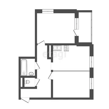 2-комнатная квартира: Тюмень, улица Бориса Житкова, 7 (49.1 м)