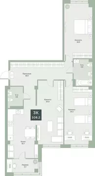 Свободной планировки кв. Курганская область, Курган Заозерный ...