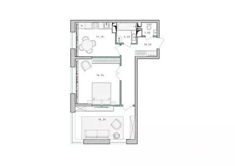 2-к кв. Московская область, Пушкино Ярославское ш., 194к1 (59.2 м)