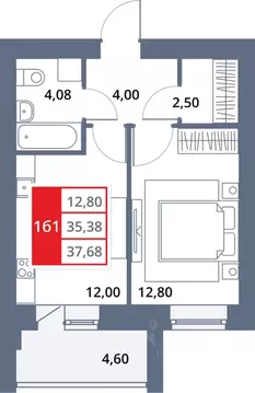 1-к кв. Башкортостан, Октябрьский 33-й мкр,  (37.68 м)