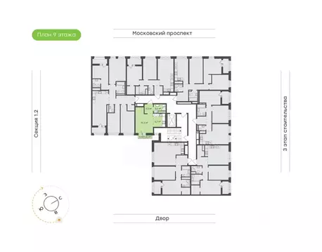 1-к кв. Татарстан, Набережные Челны ул. Николая Мальнева, 2 (30.3 м)