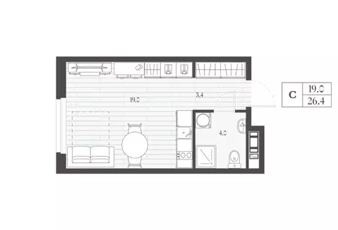 Студия Дагестан, Дербент ул. Сальмана (26.4 м)