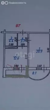 1-комнатная квартира: Махачкала, улица Времена Года, 15 (49 м)