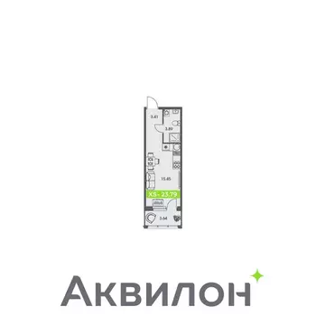 Квартира-студия: Архангельск, Ломоносовский округ (23.79 м)