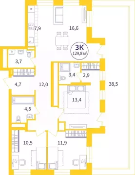 3-к кв. Свердловская область, Екатеринбург ул. 22-го Партсъезда, 3 ...