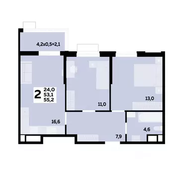 2-к кв. Адыгея, Тахтамукайский район, Старобжегокайское с/пос, Новая ...