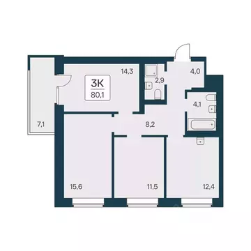 3-к кв. Новосибирская область, Новосибирск Расцветай на Красном жилой ...