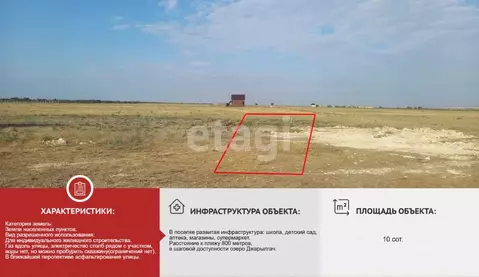 Участок в Крым, Черноморский район, с. Межводное ул. Юрия Гагарина ...