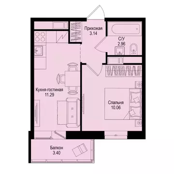 1-к кв. Ленинградская область, Всеволожский район, Заневское городское ...