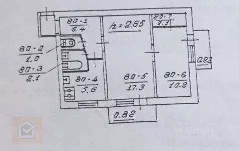 2-к кв. Севастополь просп. Генерала Острякова, 80 (47.0 м)