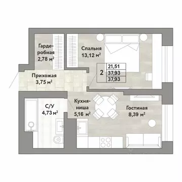 2-к кв. Хабаровский край, Хабаровск ул. Имени Лейтенанта С.В. Орлова ...