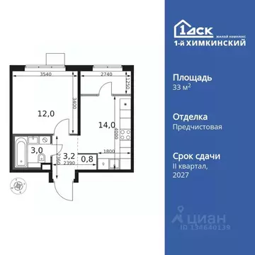 1-к кв. Московская область, Химки Клязьма-Старбеево мкр, Международный ...