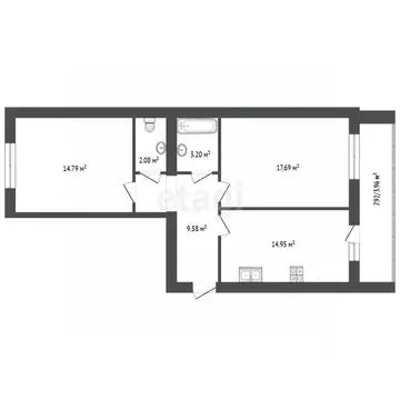 2-к кв. Марий Эл, Йошкар-Ола Пролетарская ул., 31 (70.34 м)