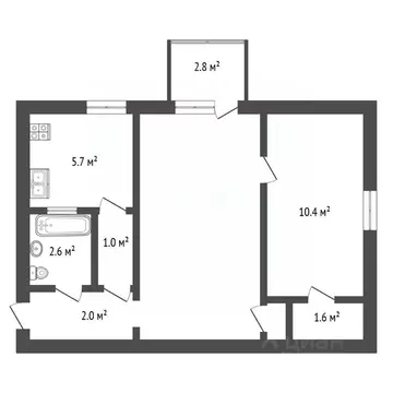 2-к кв. Крым, Саки ул. Ленина (41.4 м)