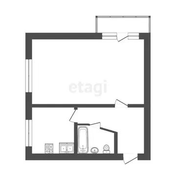 1-комнатная квартира: Миасс, улица Циолковского, 12 (30.7 м)