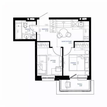 1-к кв. Приморский край, Владивосток Сердце квартала жилой комплекс ...