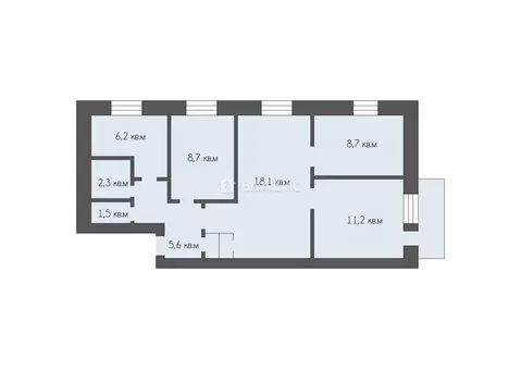 4-к кв. Тульская область, Кимовск ул. Бессолова, 29 (63.3 м)