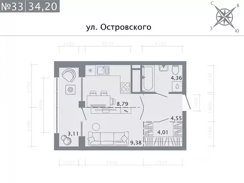 Студия Татарстан, Казань ул. Островского, 110 (34.2 м)