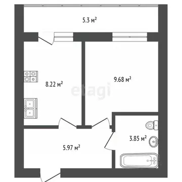 1-к кв. Марий Эл, Йошкар-Ола городской округ, с. Семеновка ул. ...
