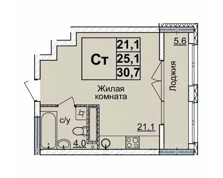 Студия Нижегородская область, Нижний Новгород ул. Родионова, 31 (30.0 ...