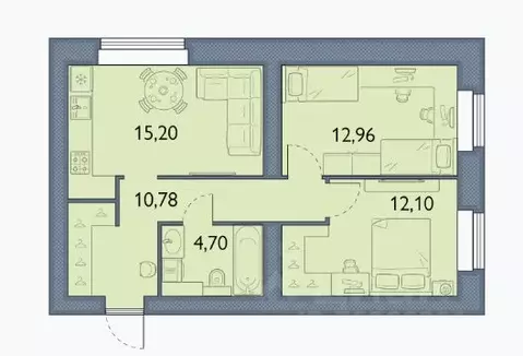 2-к кв. Брянская область, Брянский район, пос. Мичуринский, ...