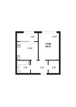 1-к кв. Омская область, Омск Заозерный мкр, Королев Парк-квартал, 2 ...