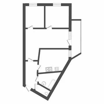 3-комнатная квартира: Боровский, улица Мира, 20 (63.5 м)