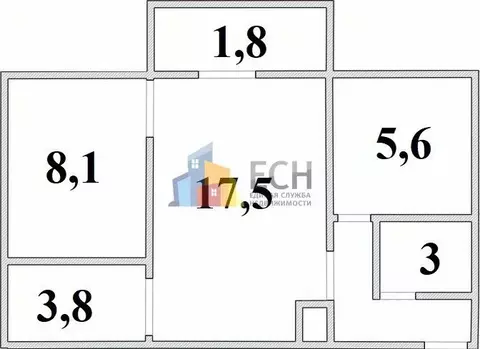 2-к кв. Тульская область, Щекино Пионерская ул., 9 (46.2 м)