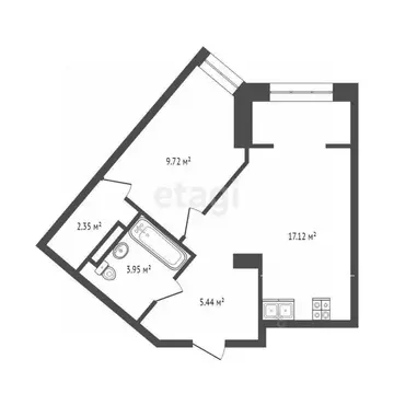 1-к кв. Тюменская область, Тюмень ул. Первооткрывателей, 10 (38.6 м)