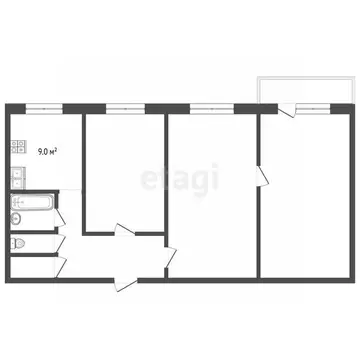 3-к кв. Московская область, Воскресенск Новлянский мкр, ул. Энгельса, ...