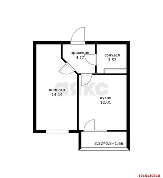 1-комнатная квартира: Краснодар, улица имени Генерала Корнилова, 9к2 ...