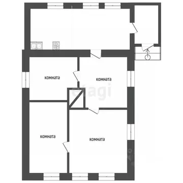 Дом в Калужская область, Калуга проезд 2-й Загородный, 5 (58 м)