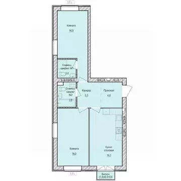 2-к кв. Удмуртия, Завьяловский район, с. Первомайский Санвилл жилой ...