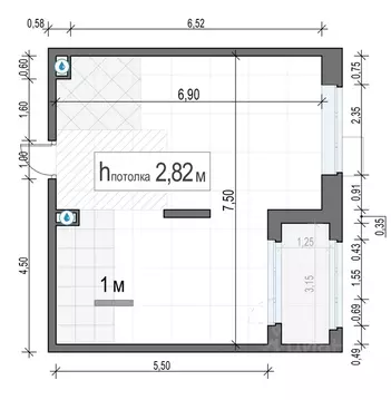 1-к кв. Московская область, Мытищи просп. Астрахова, 14Б (45.7 м)