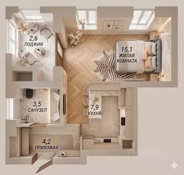 Студия Крым, Симферополь ул. Киевская (33.3 м)