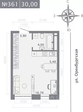 Студия Татарстан, Казань ул. Шишкина (30.0 м)