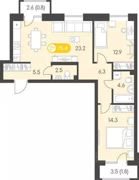 2-к кв. Удмуртия, Ижевск Столичный мкр, Новый Восход жилой комплекс ...