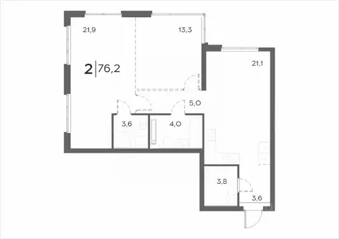 2-к кв. Пензенская область, Пенза Велларт Сити жилой комплекс (76.2 м)