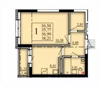 1-к кв. Башкортостан, Уфа Затон-Восточный жилрайон, Паруса жилой ...