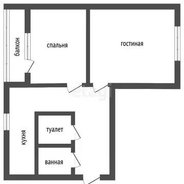 2-к кв. Воронежская область, Воронеж ул. Героев Сибиряков, 12 (44.0 м)