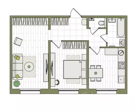 2-к кв. Кировская область, Киров ул. Чистопрудненская, 13А (56.7 м)
