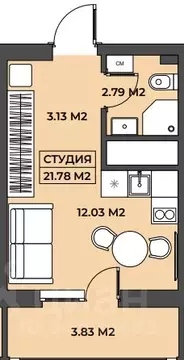 1-к кв. Башкортостан, Уфа ул. Адмирала Макарова, 29 (21.78 м)