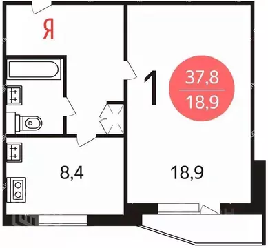 1-к кв. Москва ул. Борисовские Пруды, 28/1 (39.0 м)