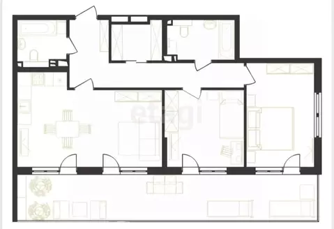 2-к кв. Краснодарский край, Анапа ш. Симферопольское, 58к3 (101.03 м)
