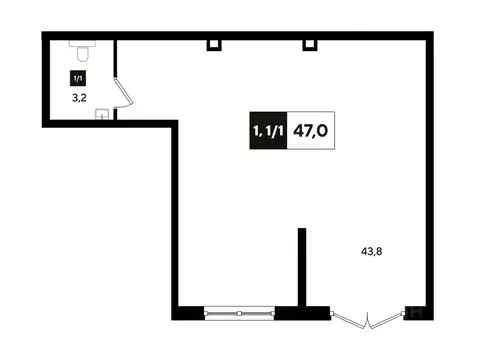 Офис в Краснодарский край, Краснодар ул. Анны Ахматовой, 6/1 (47 м)