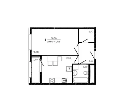 1-к кв. Ростовская область, Ростов-на-Дону Притяжение жилой комплекс ...