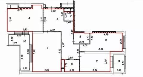 Продается 3-комнатная квартира