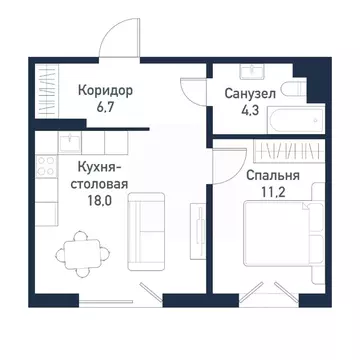 1-к кв. Челябинская область, Челябинский городской округ, пос. ...